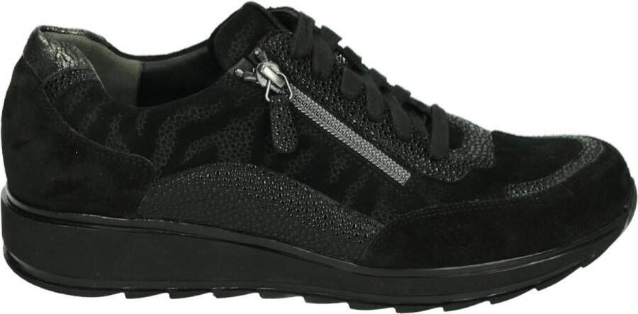 Durea 6263~H~~~~~~~~~~~~~~~~~~~~~~~~ Lage sneakersDames sneakers Zwart
