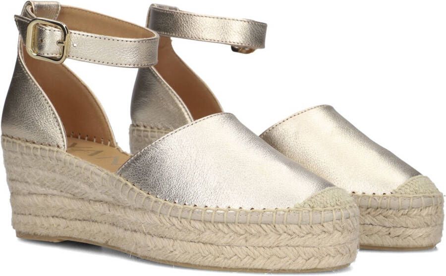 AYANA Espadrilles Dames Yu689 Maat: 41 Materiaal: Leer Kleur: Goudkleurig
