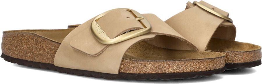 BIRKENSTOCK Slippers Dames Madrid Big Buckle Dames Maat: 40 Materiaal: Suède Kleur: Zand