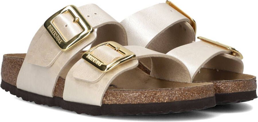 BIRKENSTOCK Slippers Dames Sydney Cushion Buckle Maat: 40 Materiaal: Leatherlook Kleur: Goud