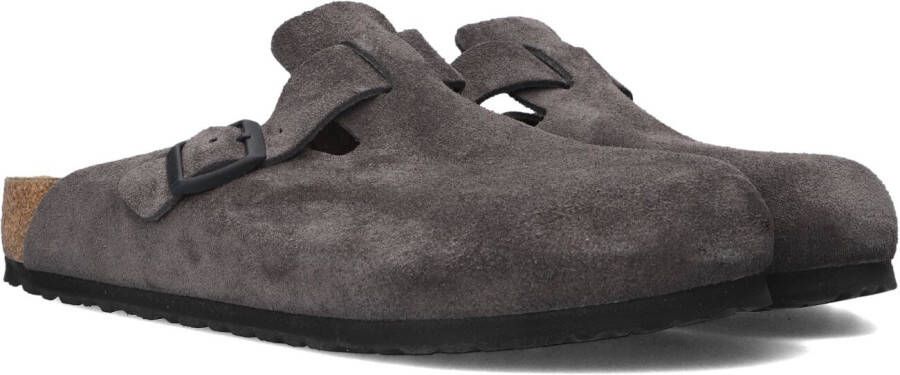 BIRKENSTOCK Instappers Boston Maat: 45 Materiaal: Suède Kleur: Donkergrijs
