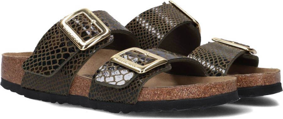 BIRKENSTOCK Slippers Dames Sydney Cushion Maat: 43 Materiaal: Leatherlook Kleur: Groen