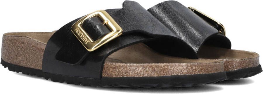 BIRKENSTOCK Slippers Dames Catalina Cushion Buckle Maat: 36 Materiaal: Leatherlook Kleur: Zwart