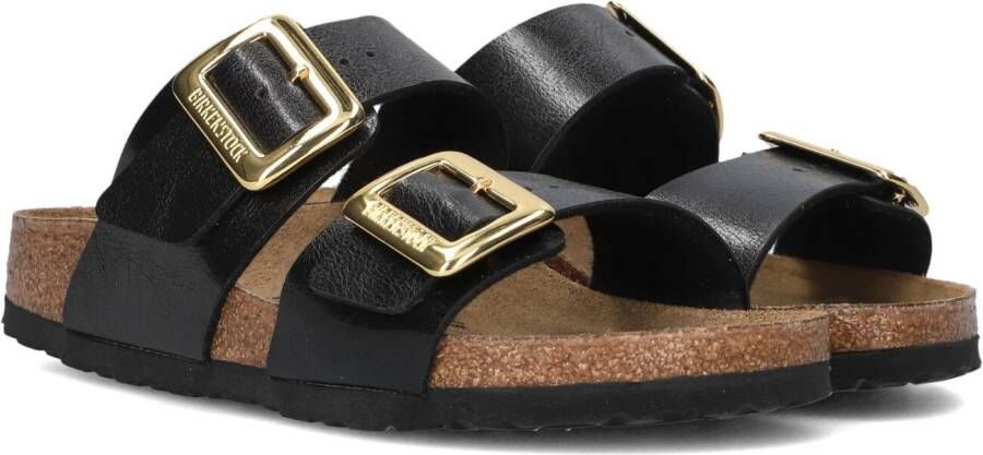 BIRKENSTOCK Slippers Dames Sydney Cushion Buckle Maat: 38 Materiaal: Leatherlook Kleur: Zwart