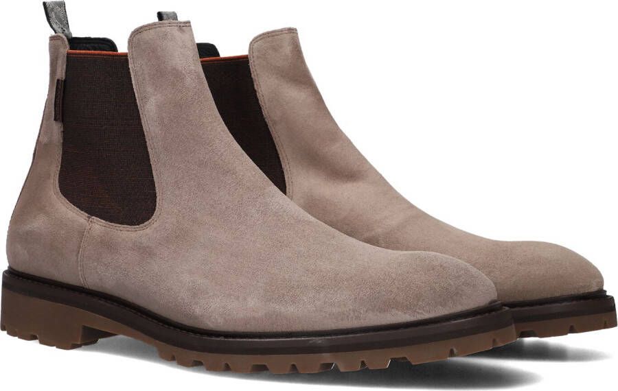 FLORIS VAN BOMMEL Chelsea Boots Heren Sfm-60018 Sturdi Maat: 46 Materiaal: Suède Kleur: Taupe