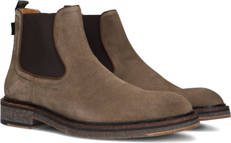 FLORIS VAN BOMMEL Chelsea Boots Heren Sfm-60051 De Tanker Maat: 47 Materiaal: Suède Kleur: Taupe