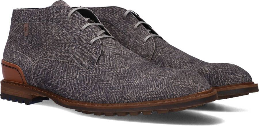 FLORIS VAN BOMMEL Veterschoenen Heren Sfm-50159 Crepi Maat: 44 Materiaal: Leer Kleur: Grijs