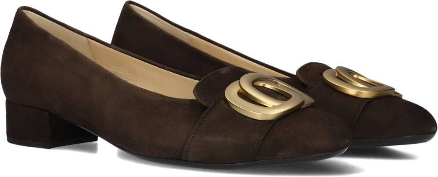 GABOR Pumps Dames 323.1 Maat: 39 Materiaal: Suède Kleur: Bruin