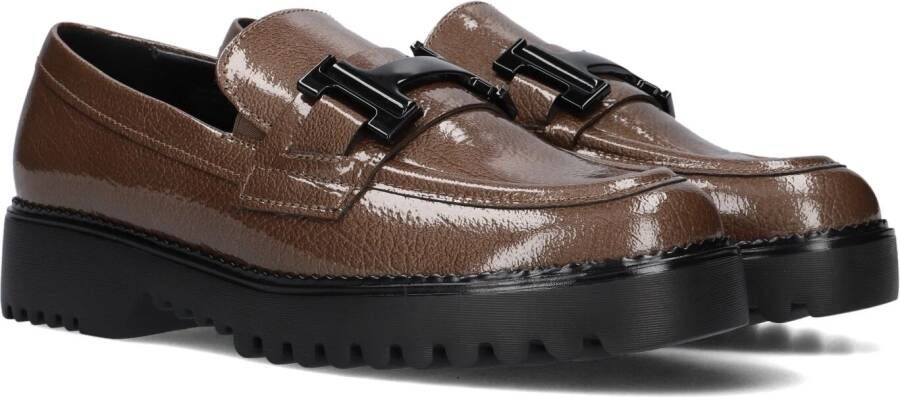 GABOR Loafers Dames 452 Maat: 40 5 Materiaal: Lakleer Kleur: Bruin