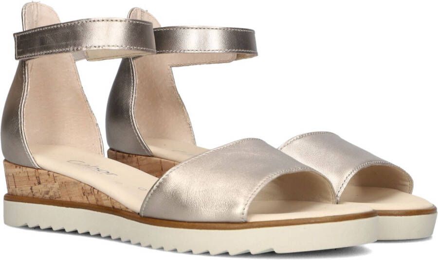 GABOR Dames 780.2 Maat: 38 5 Materiaal: Leer Kleur: Goudkleurig