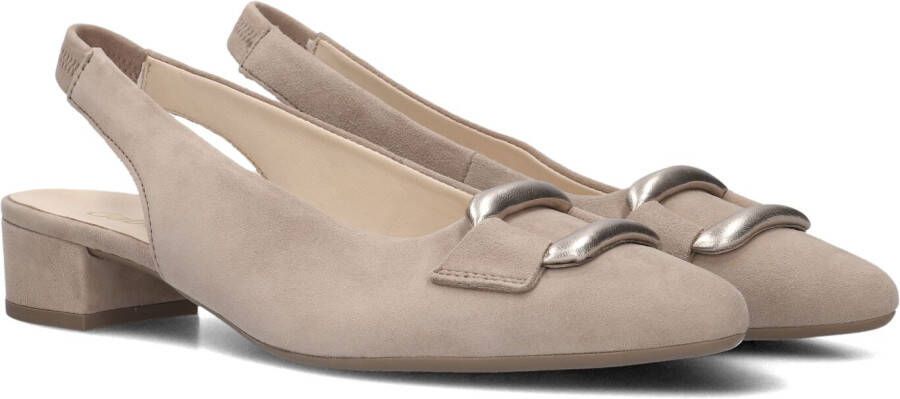 GABOR Slingbacks Dames 521 Maat: 39 Materiaal: Suède Kleur: Grijs
