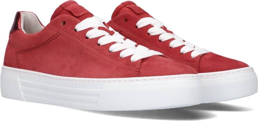 GABOR Lage Sneakers Dames 460 Maat: 35 5 Materiaal: Suède Kleur: Rood