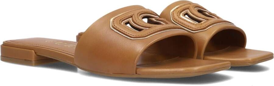 Guess Bruine Tarisha Slippers met Blokhak