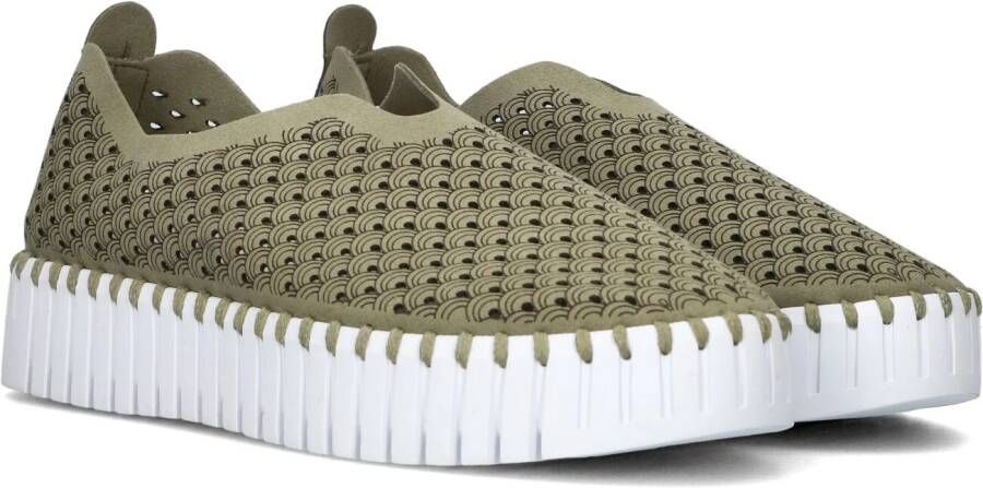 ILSE JACOBSEN Instappers Dames Tulip3373 Maat: 42 Materiaal: Textiel Kleur: Groen