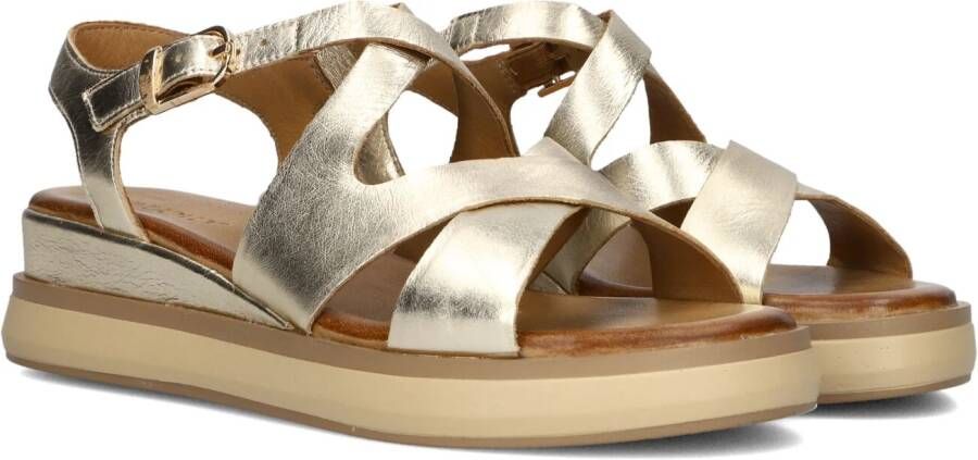 Inuovo Gouden platte sandalen voor vrouwen