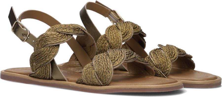 Inuovo Khaki Leren Gevlochten Sandalen
