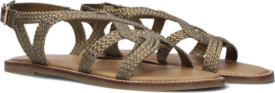 Inuovo Groene Gevlochten Leren Sandalen