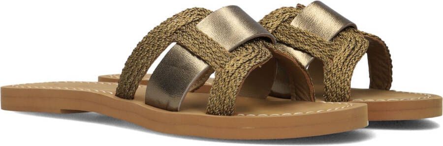 Inuovo Khaki Leren Slippers Stijlvol Model