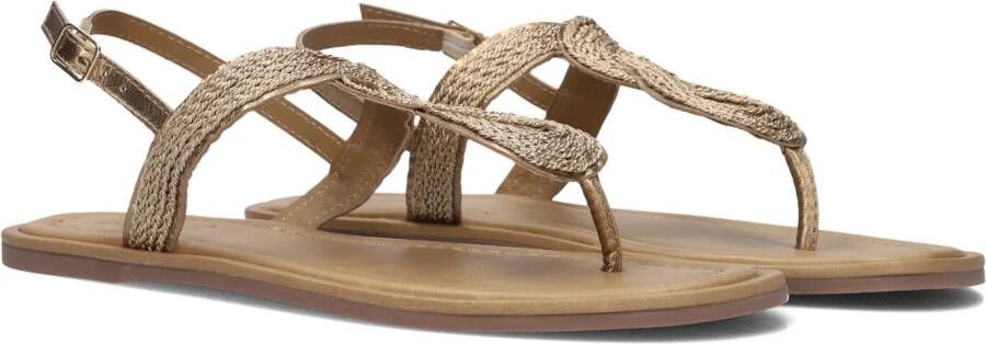 Inuovo Roségouden Gevlochten Sandalen