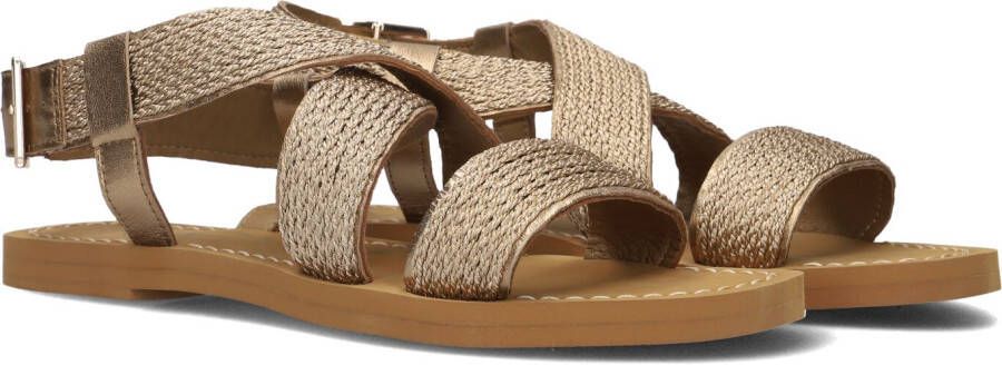 Inuovo Roségouden Gevlochten Sandalen