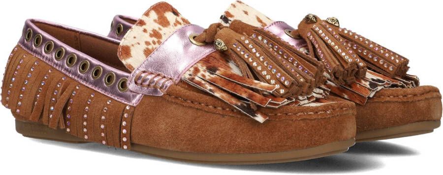Kurt Geiger London Tassel Fringe Mocassins Dames Instappers Bruin