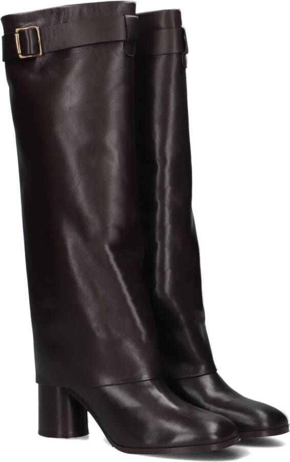 LINA LOCCHI Hoge Laarzen Dames Mw551 Maat: 38 Materiaal: Leer Kleur: Bruin