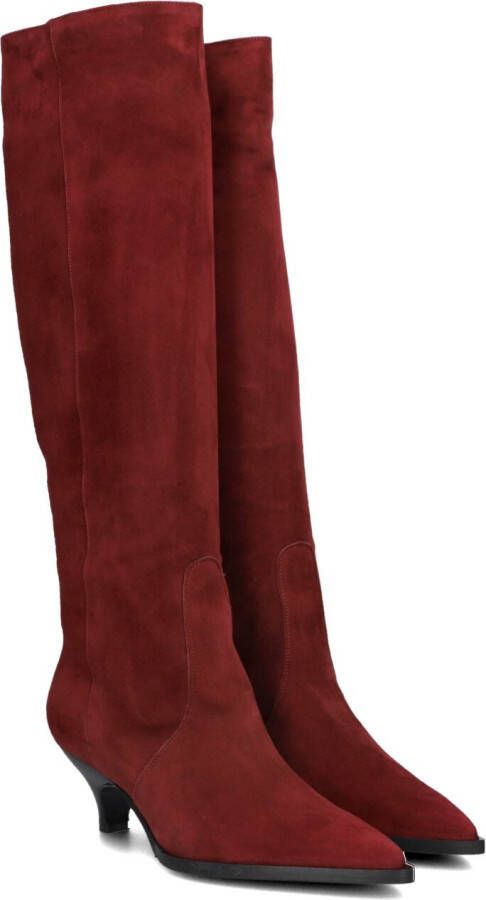 LINA LOCCHI Hoge Laarzen Dames Av 256 Maat: 39 Materiaal: Suède Kleur: Rood