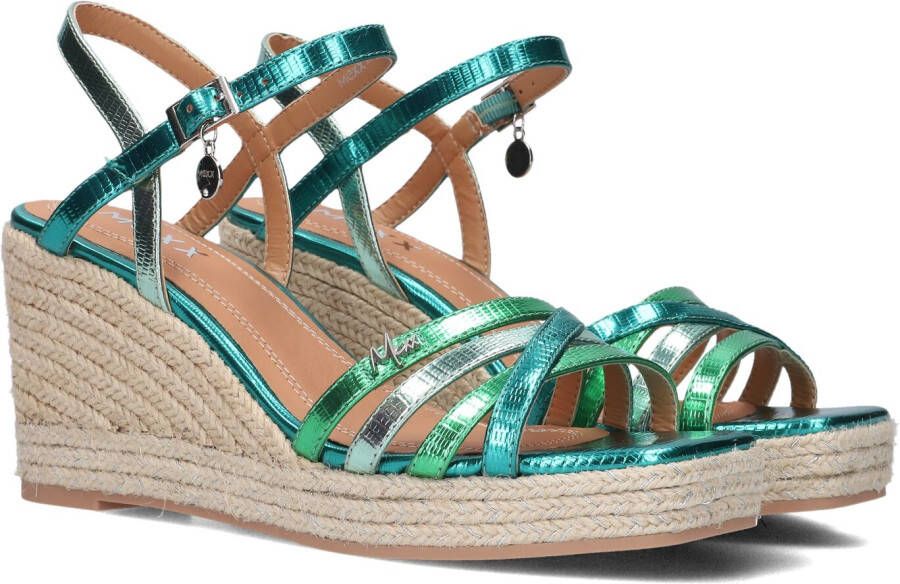 Mexx Noemi Pakina Sandalen Met Sleehak Dames Groen