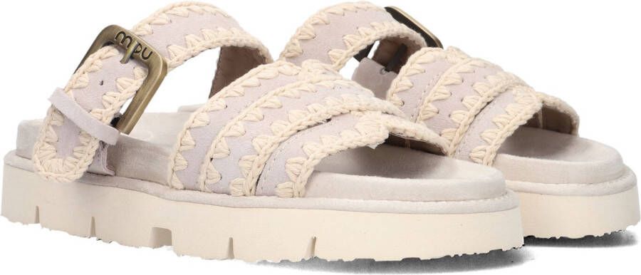 MOU Slippers Dames Bio Sandal Buckle Strap Maat: 40 Materiaal: Suède Kleur: Grijs