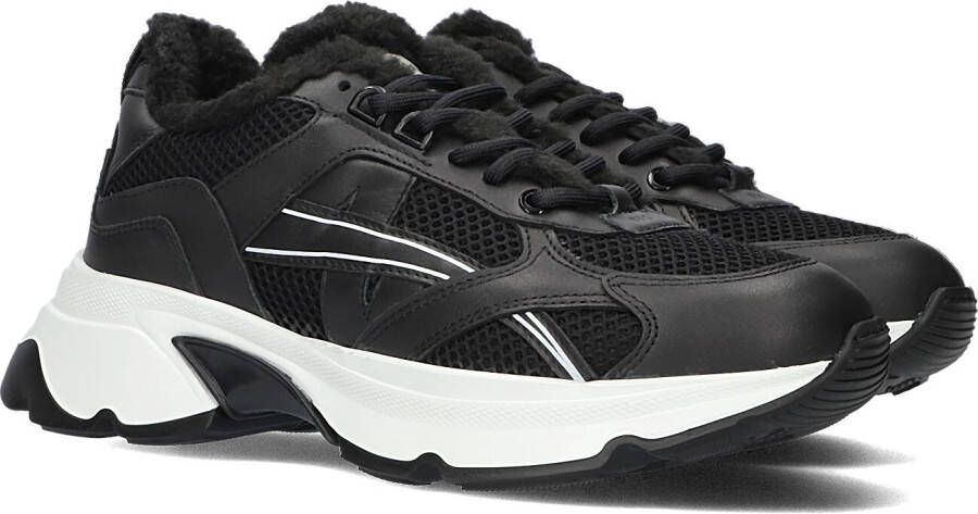 NUBIKK Lage Sneakers Dames Ross Nomad Fur Maat: 38 Materiaal: Leer Kleur: Zwart