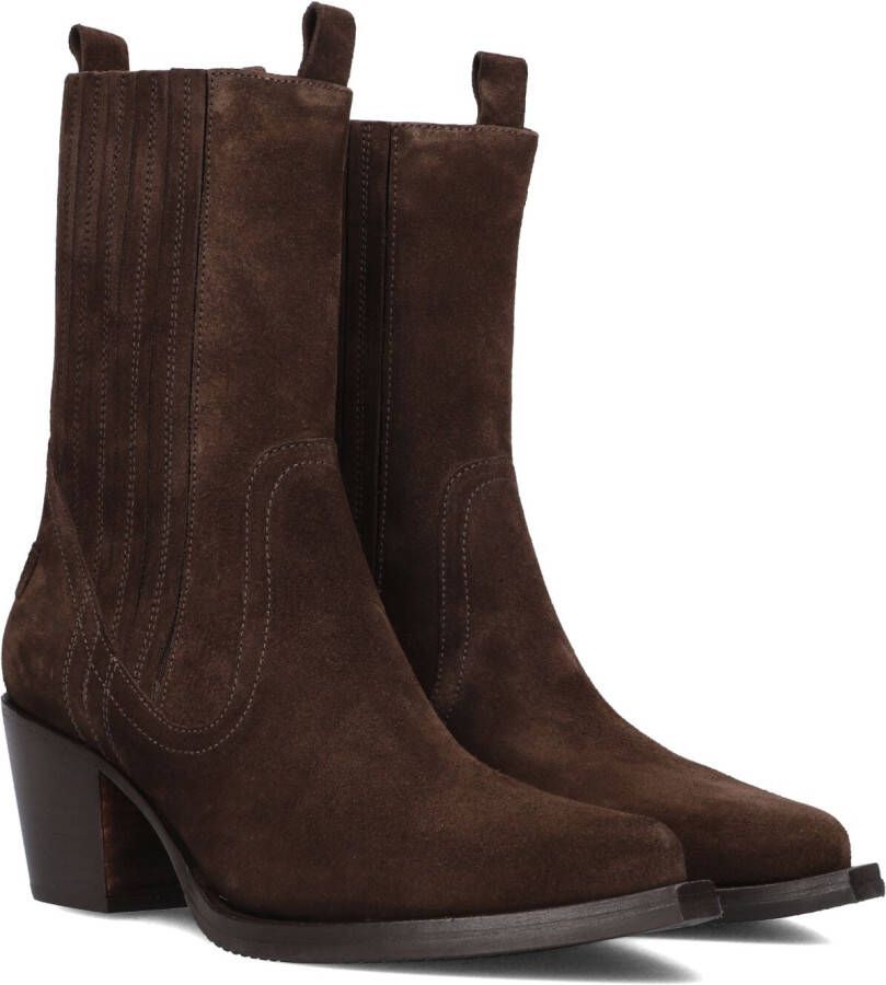 SHABBIES Enkellaarsjes Dames Jaymie Shelly Maat: 41 Materiaal: Suède Kleur: Bruin