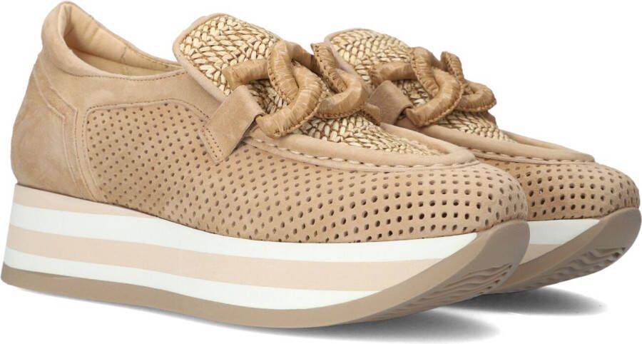 SOFTWAVES Instappers Dames 7.78.90 Maat: 39 Materiaal: Suède Kleur: Camel
