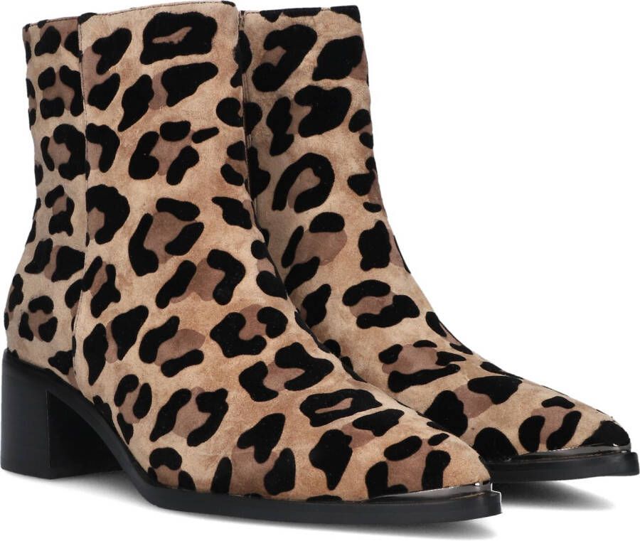 Stefano Lauran Pe2023 Enkellaarsjes Enkelboots met rits Dames Beige