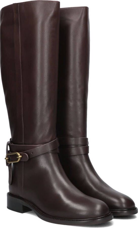 STEFANO LAURAN Hoge Laarzen Dames Pe2076 Maat: 39 Materiaal: Leer Kleur: Bruin