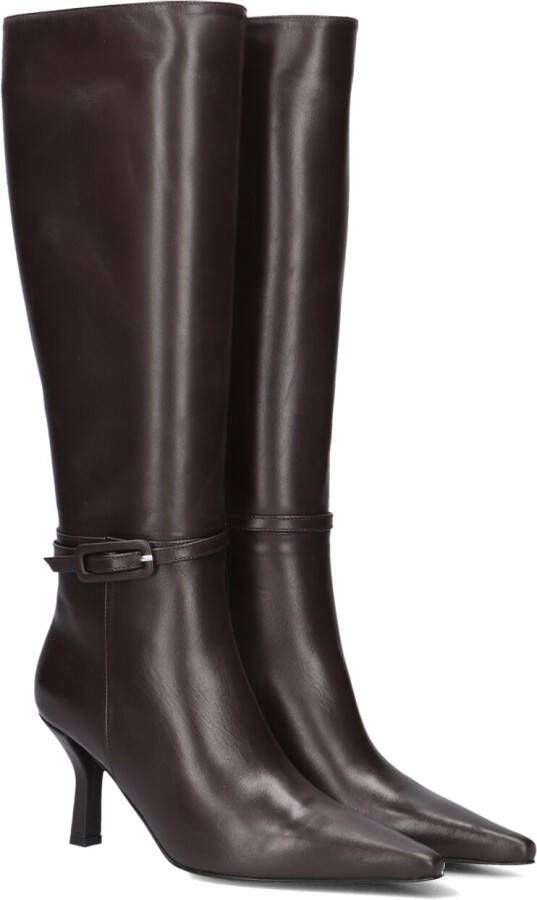 Stefano Lauran Bruine Hoge Hak Laarzen Penny3 Stijl