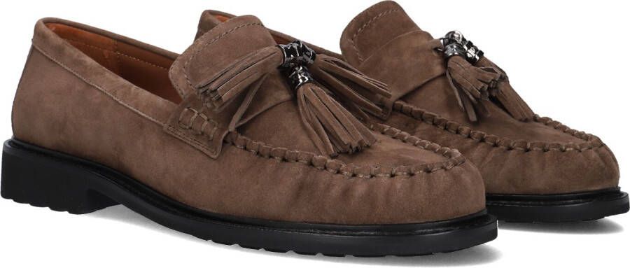 STEFANO LAURAN Loafers Dames Pe2013 Maat: 37 5 Materiaal: Suède Kleur: Taupe