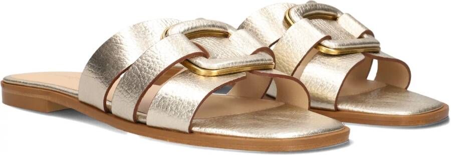 STEFANO LAURAN Slippers Dames 24152 Maat: 37 Materiaal: Leer Kleur: Goudkleurig