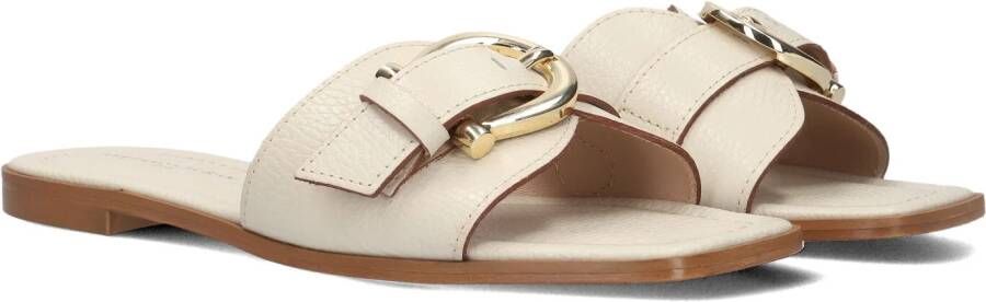 STEFANO LAURAN Slippers Dames 23100 Maat: 39 Materiaal: Leer Kleur: Wit