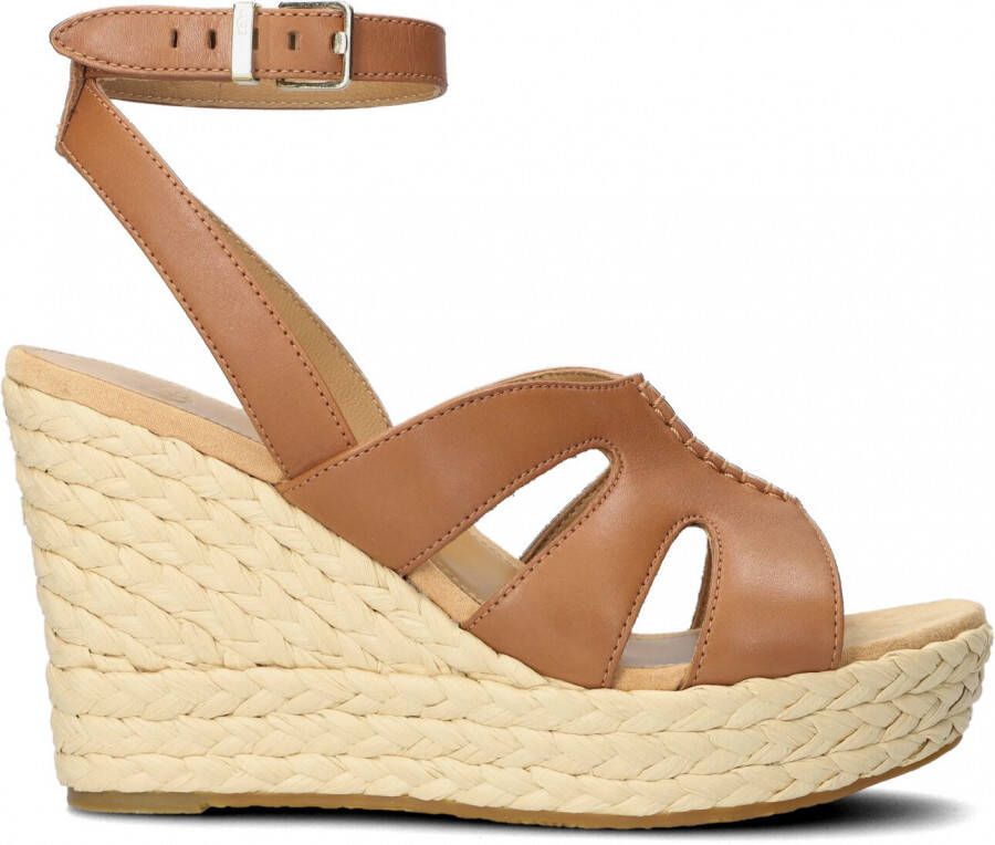 UGG Sandalen Dames W Careena Maat: 41 Materiaal: Leer Kleur: Cognac