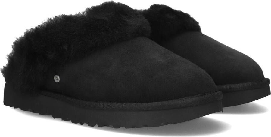 UGG Pantoffels Dames Sloffen Instappers Suède Harde zool Dichte hiel 1130876 Zwart