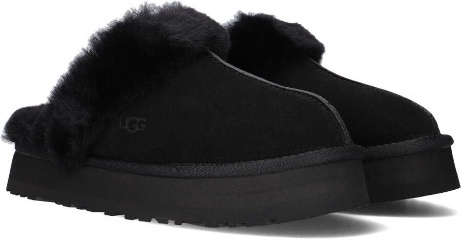 Ugg Slippers & Mules Plush Lined Black Slip-On Sandals With Thick Sole in zwart