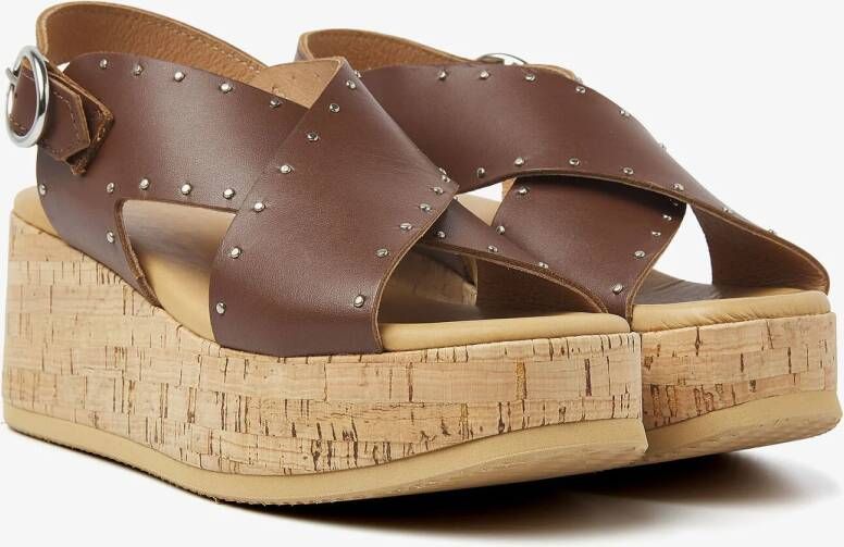 VIA VAI Sandalen Dames Sissel Elaine Maat: 41 Materiaal: Leer Kleur: Zand