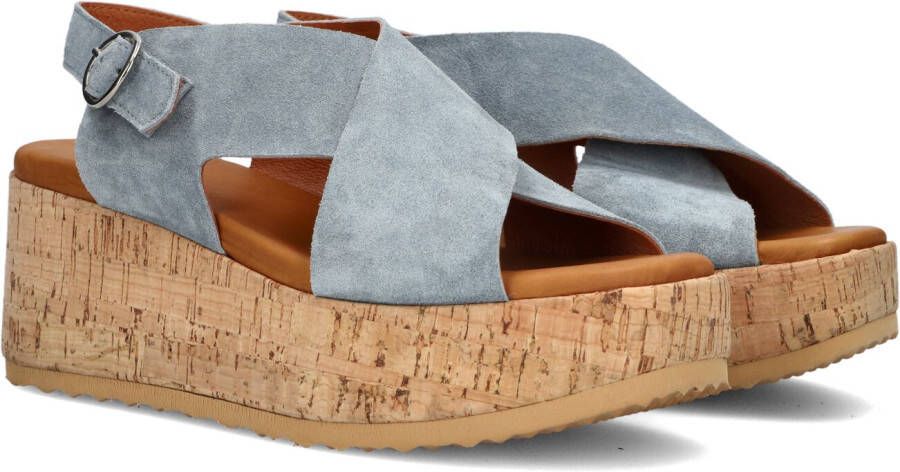VIA VAI Sandalen Dames Sissel Raise Maat: 39 Materiaal: Suède Kleur: Blauw