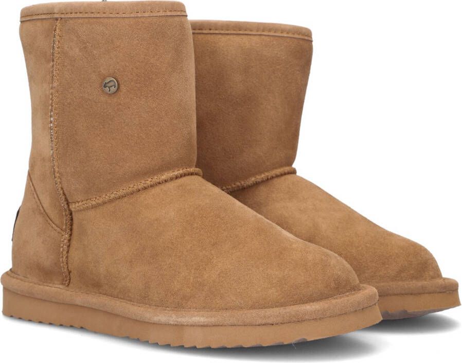 WARMBAT Vachtlaarzen Dames Kangaroo Maat: 37 Materiaal: Suède Kleur: Cognac