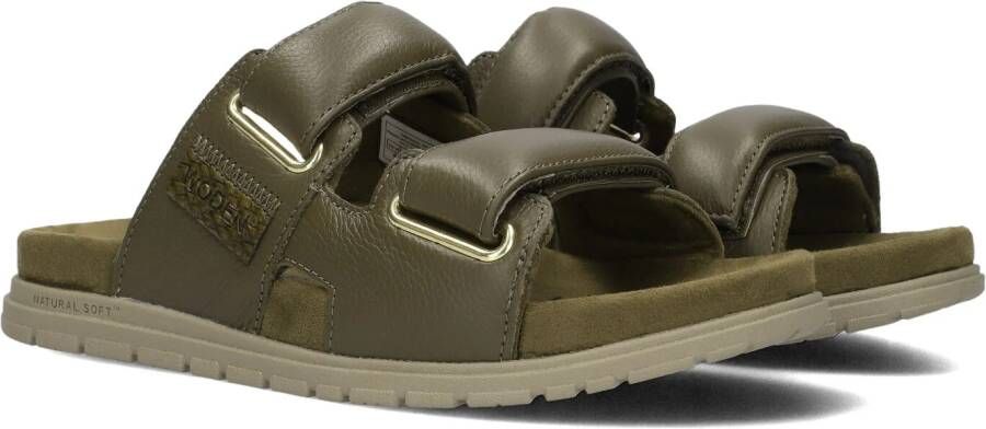 Woden slipper zonder rug Lisa Leather