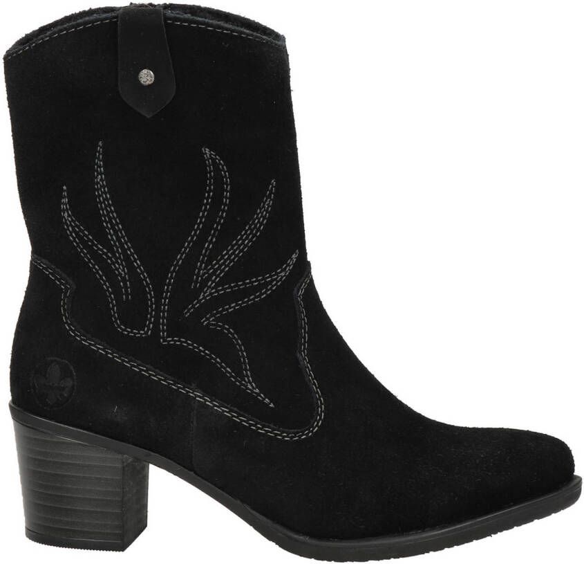 Rieker Elegant Western Style Zwarte Laarzen Black Dames