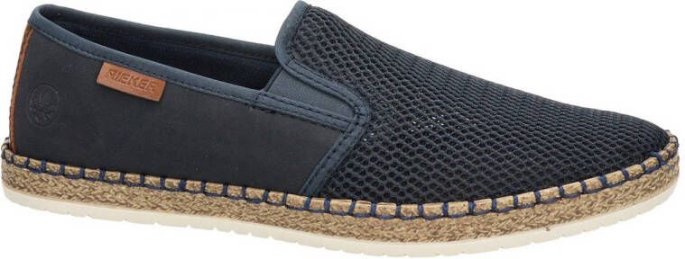 Rieker Zwarte synthetische sliders met comfortabel voetbed en klittenbandsluiting Black