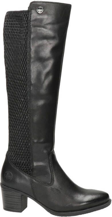 Rieker Zwarte lange Hoge Laarzen met blokhak voor dames Black Dames