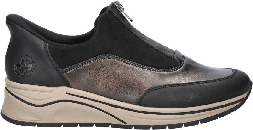 Rieker Ready to go instappers zwart brons